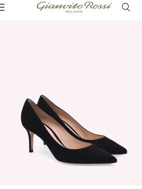 Gianvito Rossi 70 mm (2.8” heel) Black Suede Pumps